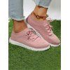 Breathable Lace Up Slip On Casual Sport Shoes - Rose EU 43