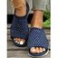 Cut Out Open Toe Slip On Casual Flat Sandals - Beige EU 42