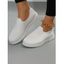 Breathable Knit Slip On Casual Sport Shoes - Blanc EU 43