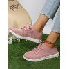 Breathable Lace Up Slip On Casual Sport Shoes - Rose EU 38