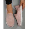 Breathable Knit Slip On Casual Sport Shoes - Rose EU 42