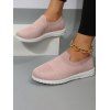 Breathable Knit Slip On Casual Sport Shoes - Rose EU 43
