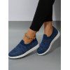 Breathable Knit Slip On Casual Sport Shoes - Bleu EU 41