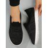 Breathable Knit Slip On Casual Sport Shoes - Noir EU 41