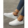 Colorblock Slip On Casual Flat Shoes - Blanc EU 42