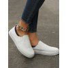 Colorblock Slip On Casual Flat Shoes - Blanc EU 43