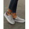 Colorblock Slip On Casual Flat Shoes - Gris EU 42