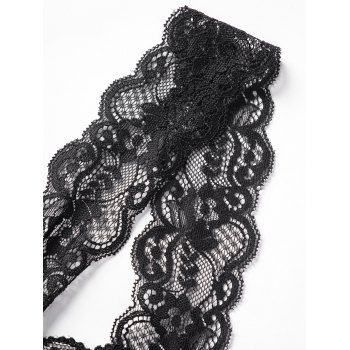 See Thru Lace Panel Tank Top Ruffle Plain Color Casual Tank Top