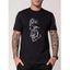T-shirt Décontracté à Imprimé Crâne Manches Courtes à Col Rond - Noir XXXL