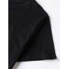 Skull Print Casual Tee Round Neck Short Sleeve T Shirt - BLACK XXXL
