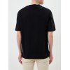 Letter and Skull Print Casual T Shirt Short Sleeve Round Neck Tee - BLACK XXXL