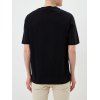 Celestial Sun and Moon Slogan Graphic T-shirt Short Sleeve Round Neck Casual Tee - BLACK XXXL