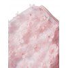 Robe Mi-Longue Plissée Panneau en Dentelle Grande Taille à Taille Empire - Rose clair L