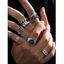 6 Pièces Ensemble de Bagues Phalanges Motif Crâne et Squelette pour Carte du Monde - Argent 