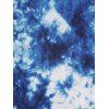 Tie Dye Print Tank Top Crossover Cinched Colorblock Long Tank Top - BLUE XXL
