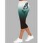 Legging Décontracté Capri à Imprimé 3D Papillon Ombre à Taille Elastique - Vert profond XL