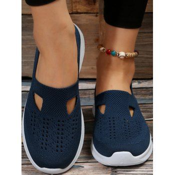 

Minimalist Style Slip On Breathable Low Top Casual Shoes, Blue