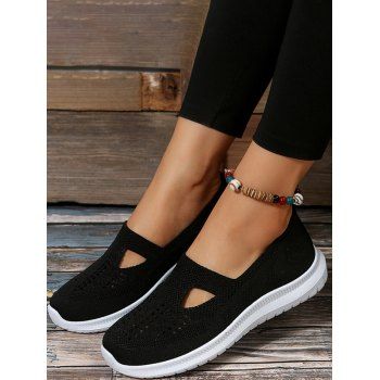 

Minimalist Style Slip On Breathable Low Top Casual Shoes, Black