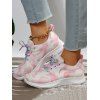Abstract Print Breathable Lace Up Casual Shoes - Rose EU 43