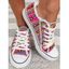 Colorful Striped Print Y2K Aesthetics Streetwear Frayed Casual Shoes - multicolor A EU 43