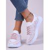 Breathable Lace Up Running Sports Shoes - Blanc EU 43