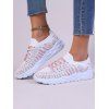 Breathable Lace Up Running Sports Shoes - Blanc EU 43