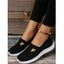 Minimalist Style Slip On Breathable Low Top Casual Shoes - Noir EU 36