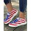 Star and Striped Print Lace Up Casual Shoes - multicolor A EU 38