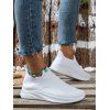 Plain Color Breathable Slip On Sports Style Casual Shoes - Blanc EU 40