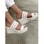 Square Toe Slip On Casual Outdoor Wedge Slippers - Blanc EU 37