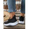 Plain Color Breathable Slip On Sports Style Casual Shoes - Noir EU 36