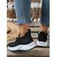 Plain Color Breathable Slip On Sports Style Casual Shoes - Noir EU 41