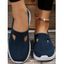Minimalist Style Slip On Breathable Low Top Casual Shoes - Bleu EU 38