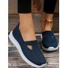 Minimalist Style Slip On Breathable Low Top Casual Shoes - Bleu EU 39