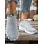 Plain Color Breathable Slip On Sports Style Casual Shoes - Gris EU 41