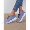 Breathable Lace Up Running Sports Shoes - Gris EU 38