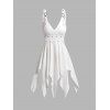 Débardeur Cahce-cœur Simple Asymétrique à Bretelle Ajustable Bouclée en Couleur Unie - Blanc L