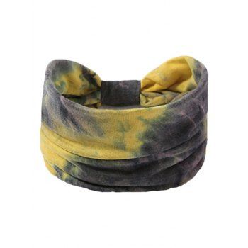 

2 Pcs Tie Dye Elastic Sweating Sports Wide Headbands, Multicolor a