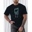 T-shirt Décontracté Gothique à Imprimé Main Squelette Manches Courtes à Col Rond - Noir XXXL