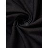 Plus Size Twist Cut Out Sheer Lace Asymmetrical Hem T Shirt and Capri Leggings Casual Outfit - BLACK L