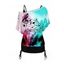 Ensemble de T-shirt à Imprimé Note de Musique à Col Oblique et de Camisole Longue Plissée - multicolor S