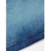 Robe Cahce-cœur Mi-Longue Ceinturée Teintée Imprimée à Ourlet Asymétrique - Bleu M