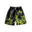 Short Gothique Punk à Imprimé Crâne en Feu à Taille Elastique - Noir M