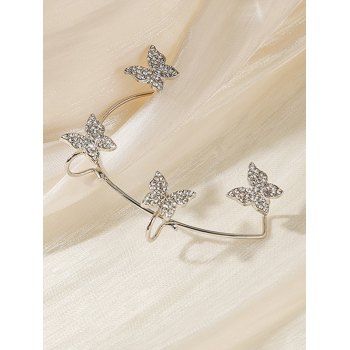 

Rhinestone Butterfly Pattern Stud Earook Single Earring, Multicolor