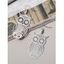 Boucles D'Oreilles Au Crochet Pendantes Motif de Hibou Evidé - Argent 