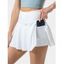 Mini Jupe-short de Sport de Tennis Poche Invisible en Couleur Unie - Blanc L