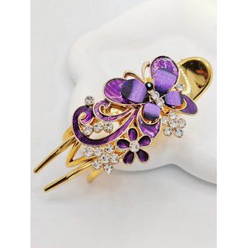 

Butterfly Shape Rhinestones Trendy Hair Clip, Purple