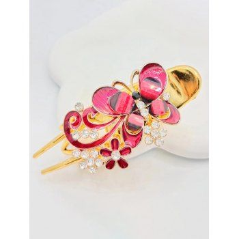 

Butterfly Shape Rhinestones Trendy Hair Clip, Red