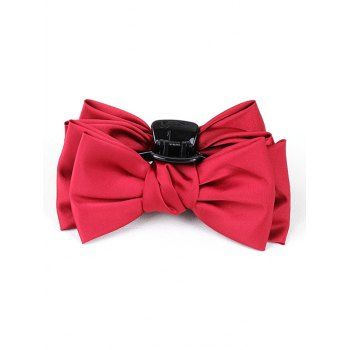 

Solid Color Elegant Bowknot Trendy Hair Claw Clips, Red