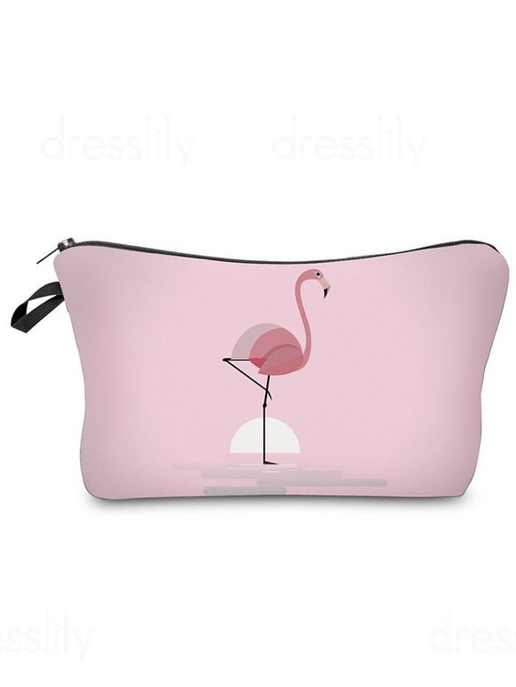 Sac à Main Cosmétique Universel Accrochant de Poche d'Impression d'Ensemble pour Voyage - Rose clair 